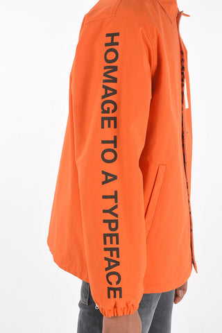 MAN Printed reversible HELVETICA Nylon overshirt