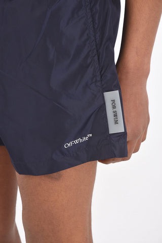 drawstring waist swim shorts