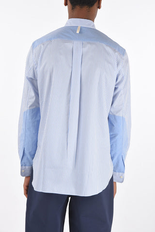 MAN hairline striped classic collar shirt with Alphabet print