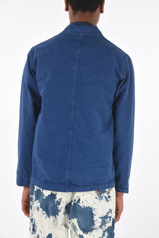 cotton overshirt with golden buttons