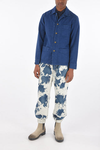 cotton overshirt with golden buttons