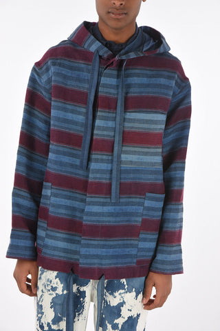 PAULA'S IBIZA striped jacket with hood and hidden closure