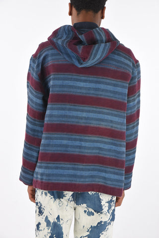PAULA'S IBIZA striped jacket with hood and hidden closure