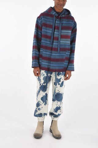 PAULA'S IBIZA striped jacket with hood and hidden closure