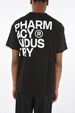 t-shirt girocollo con stampa sul dietro