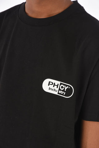 t-shirt girocollo con stampa sul dietro
