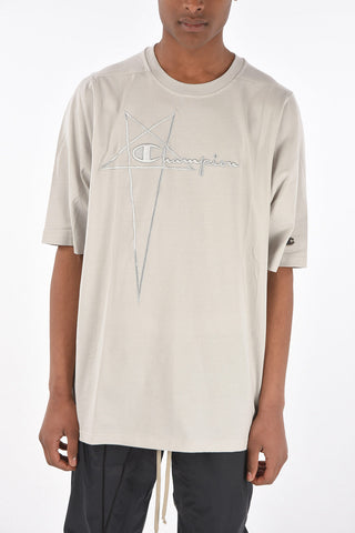 CHAMPION t-shirt girocollo JUMBO con ricamo frontale