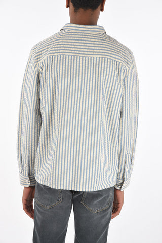 striped shirt with breast pockets