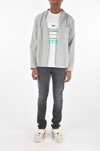 striped shirt with breast pockets