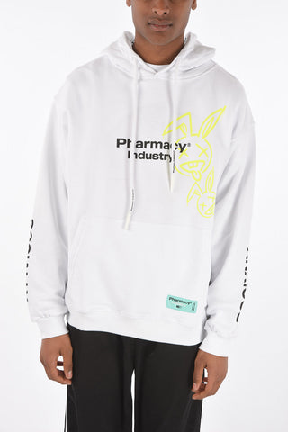 printed hooded sweatshirt with maxi patch pocket