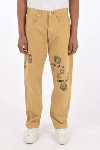 jeans straight fit con stampa 21cm