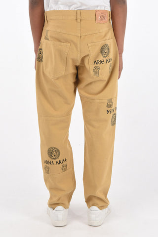 jeans straight fit con stampa 21cm