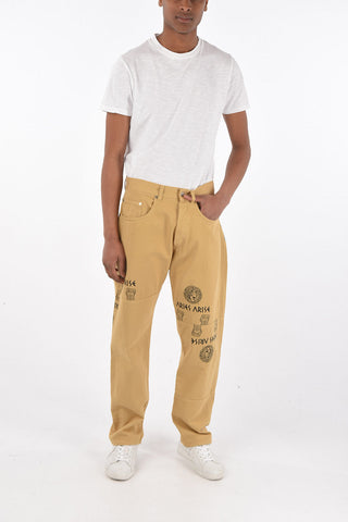 jeans straight fit con stampa 21cm