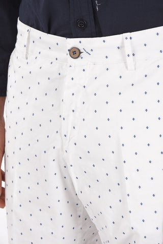 stretch cotton cuffed hem shorts