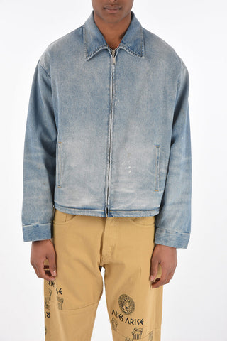 denim jacket with zip closure