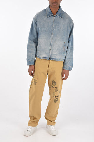denim jacket with zip closure
