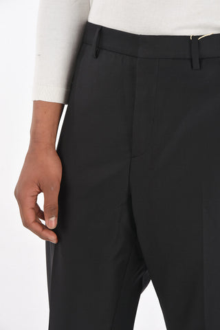 virgin wool belt loops trousers