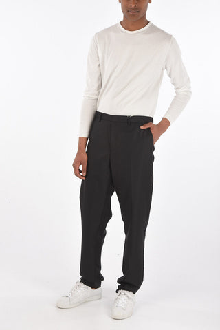 virgin wool belt loops trousers