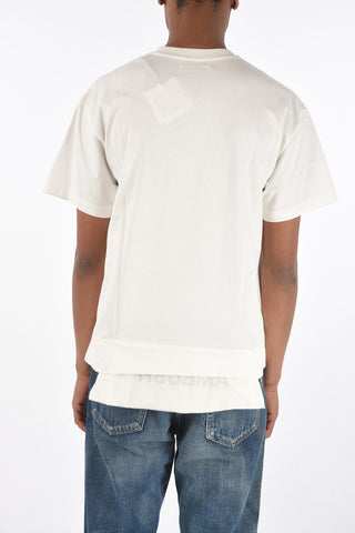 T-shirt girocollo con tasca in vita