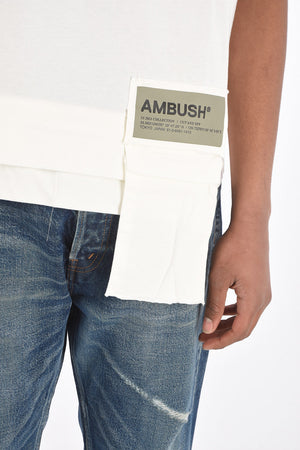 crew-neck t-shirt with waist pocket