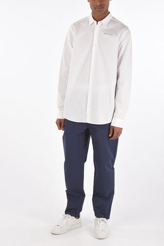 spread collar shirt with print