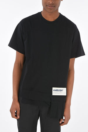 crew-neck t-shirt with waist pocket