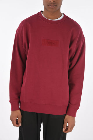MAISON KITSUNE crew-neck sweatshirt with front embroidery