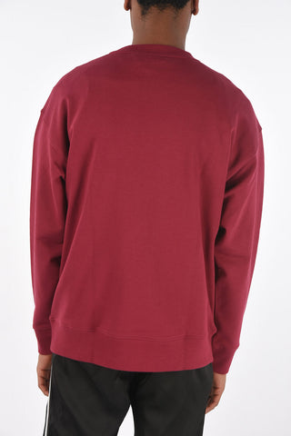 MAISON KITSUNE crew-neck sweatshirt with front embroidery