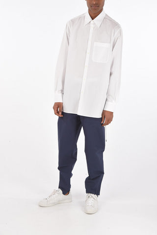 spread collar shirt with side laces