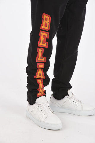 pantaloni jogger in felpa con logo stampato