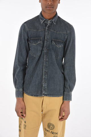 denim TESLA shirt with breast pockets