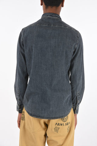 denim TESLA shirt with breast pockets