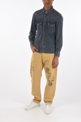 denim TESLA shirt with breast pockets
