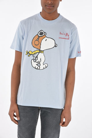 PEANUTS Snoopy printed crew-neck t-shirt