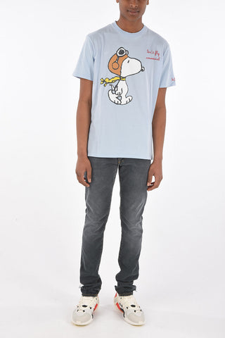 PEANUTS Snoopy printed crew-neck t-shirt