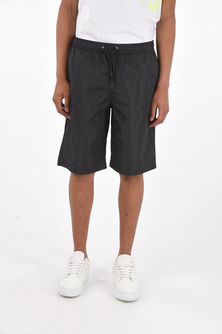COUTURE nylon drawstring waist shorts