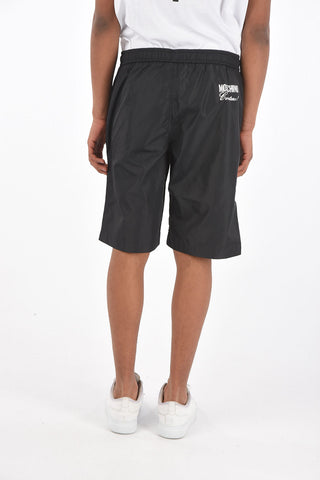 COUTURE nylon drawstring waist shorts