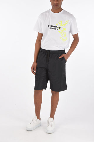COUTURE nylon drawstring waist shorts