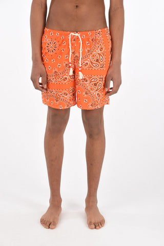 costume da bagno boxer con motivo cashmere