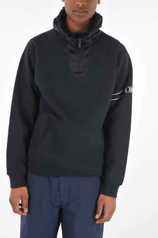 sweatshirt with nylon hood