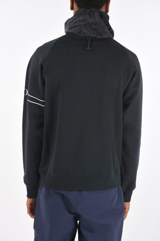 sweatshirt with nylon hood