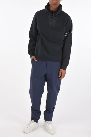 sweatshirt with nylon hood