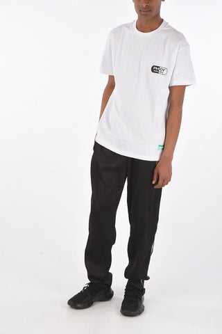 crew-neck t-shirt with print on the back