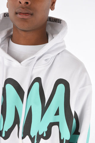 printed hooded sweatshirt with maxi patch pocket
