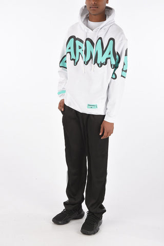printed hooded sweatshirt with maxi patch pocket
