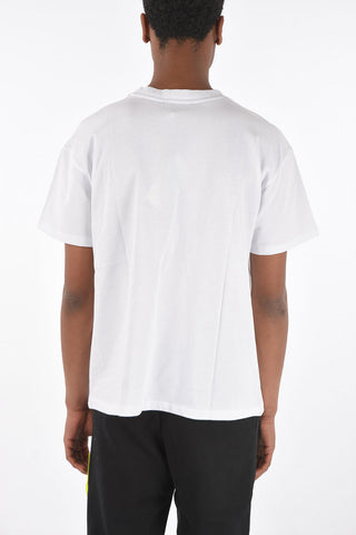 t-shirt girocollo con stampa frontale