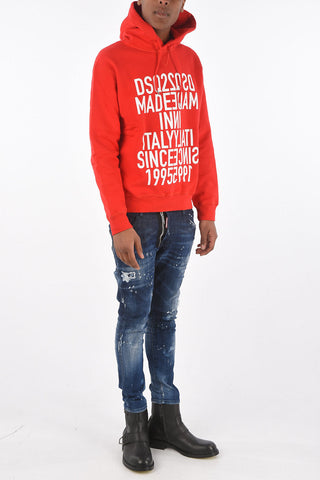 Felpa COOL FIT stampata con cappuccio
