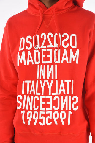 Felpa COOL FIT stampata con cappuccio