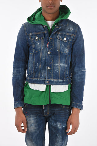 Denim jacket with Inner Tech Textile Vest