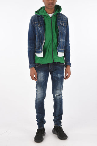 Denim jacket with Inner Tech Textile Vest